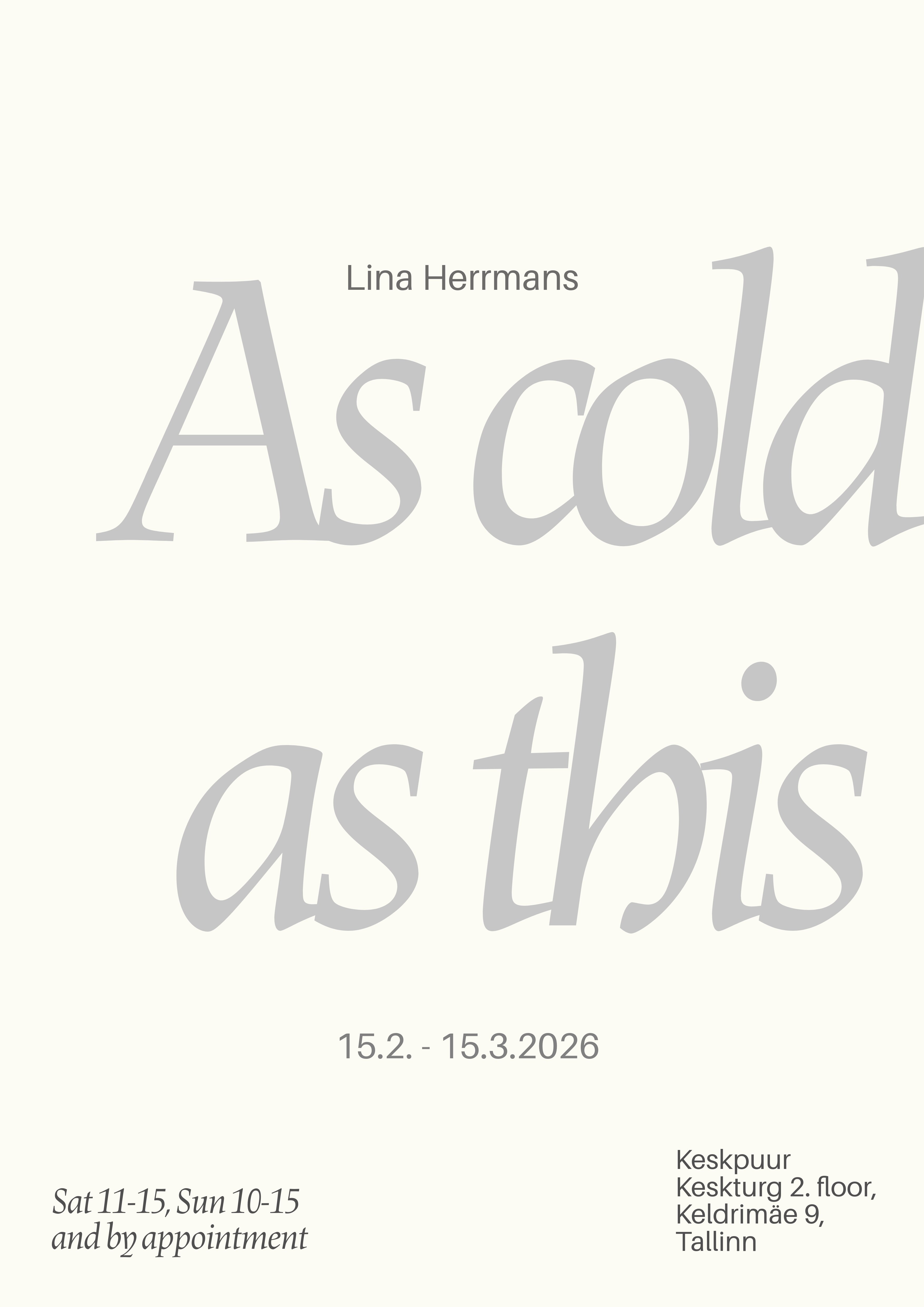 As cold as this by Lina Herrmans